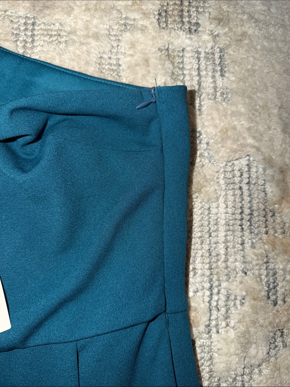 She + Sky One-Shoulder Teal Cocktail Dress - Picture 3 of 5